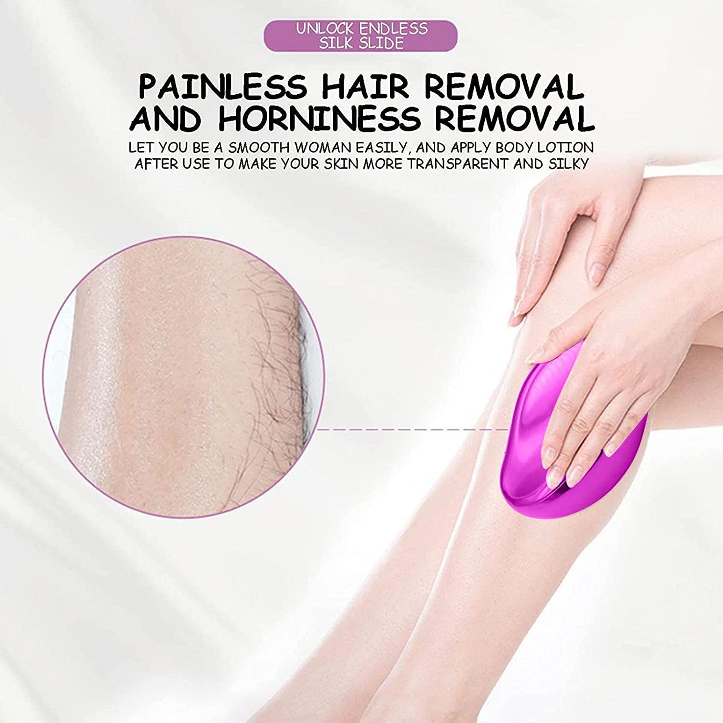 Bleame Crystal Hair Eraser – Painless Exfoliation Hair Removal Tool For Arms Legs Back – Apply To Any Part Of The Body – China (random Color)