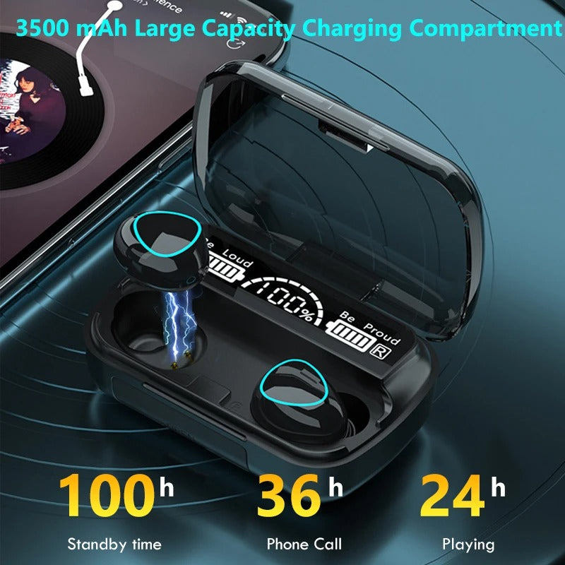 M10 WATERPROOF NEWEST WIRELESS EARBUDS V5.3