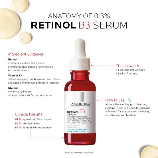 La Roche-posay Retinol B3 Serum – Anti Wrinkle Concentrate Renewing Resurfacing (30ml)