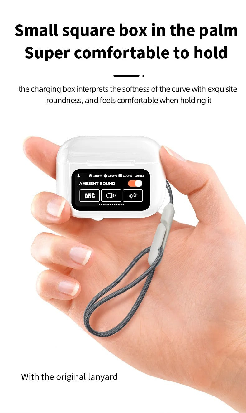 A9 Pro ANC/ENC Touch‑Screen Earbuds – Your Smart Sound Companion