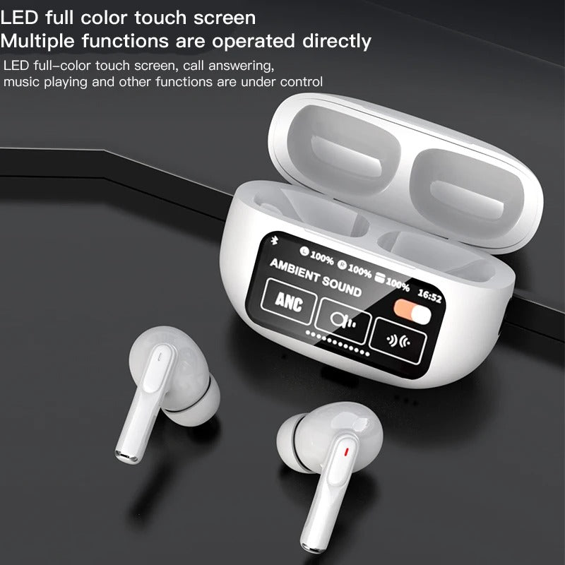 A9 Pro ANC/ENC Touch‑Screen Earbuds – Your Smart Sound Companion