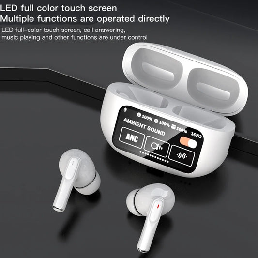 A9 Pro ANC/ENC Touch‑Screen Earbuds – Your Smart Sound Companion
